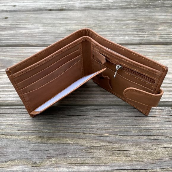 Wallet Handmade Brown Genuine Leather Card Holder - Picture 8 of 10